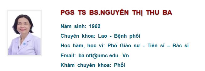 Phòng mạch chuyên khoa Lao - Phổi của PGS.TS.BS Nguyễn Thị Thu Ba